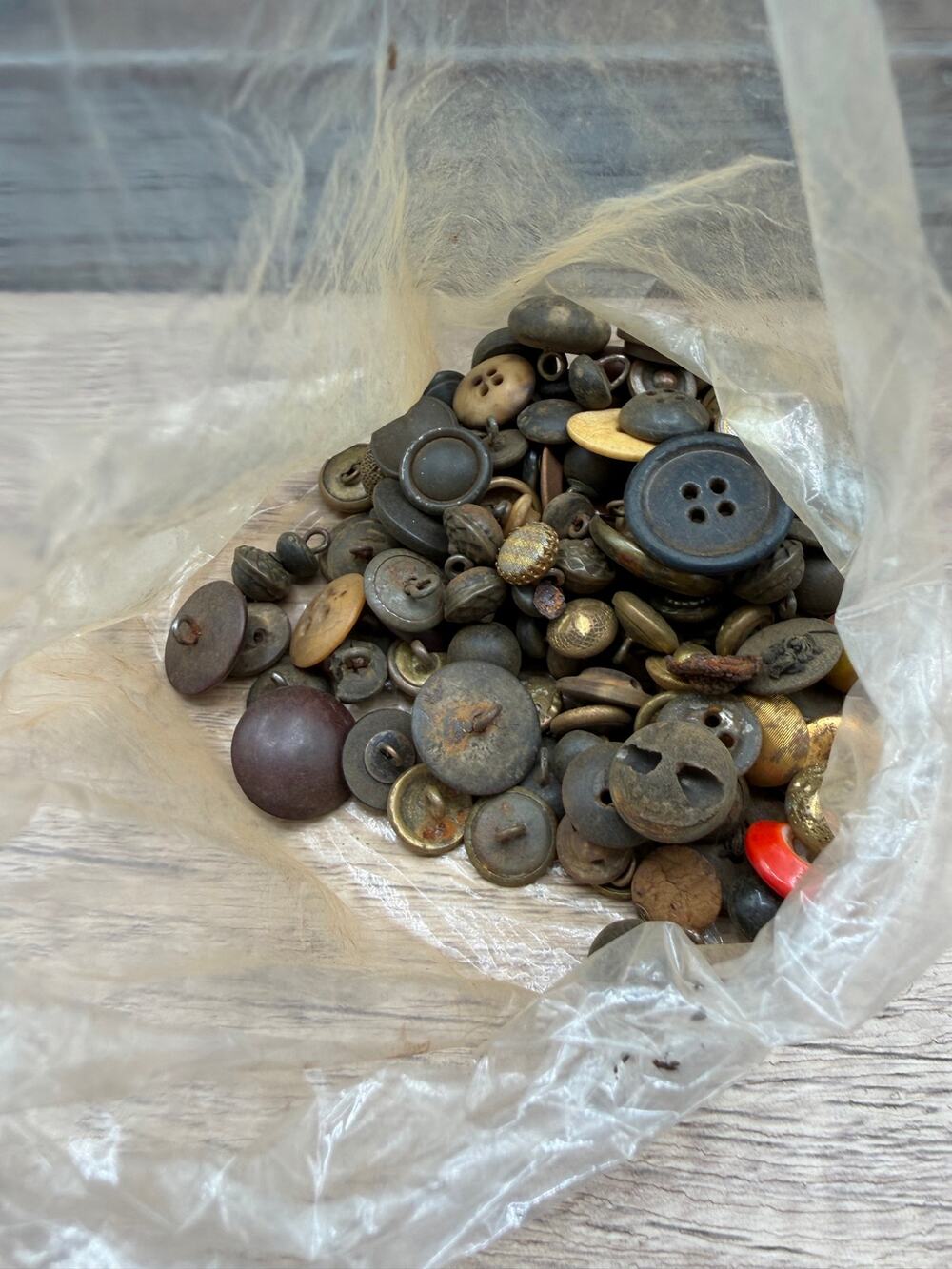Vintage Antique Metal Brass Shank Sewing Buttons Bulk - Craft Sewing- Steampunk
